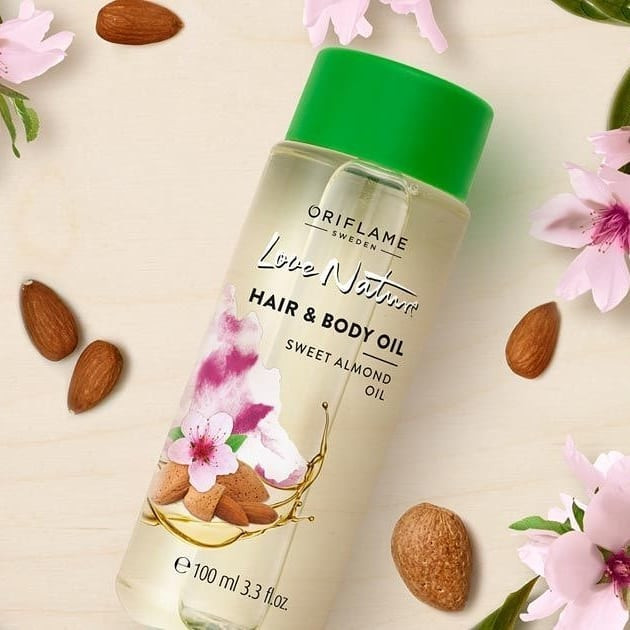 روغن مو و بدن اوریفلیم سری حاوی عصاره بادام شیرین لاونیچر 38907