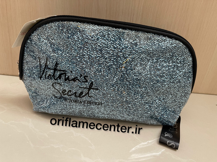 کیف لوازم آرایش مدل اکلیلی ویکتوریا سکرت آبی اقیانوسی