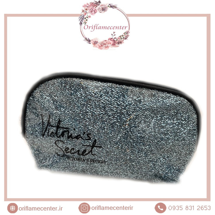 کیف لوازم آرایش مدل اکلیلی ویکتوریا سکرت آبی اقیانوسی