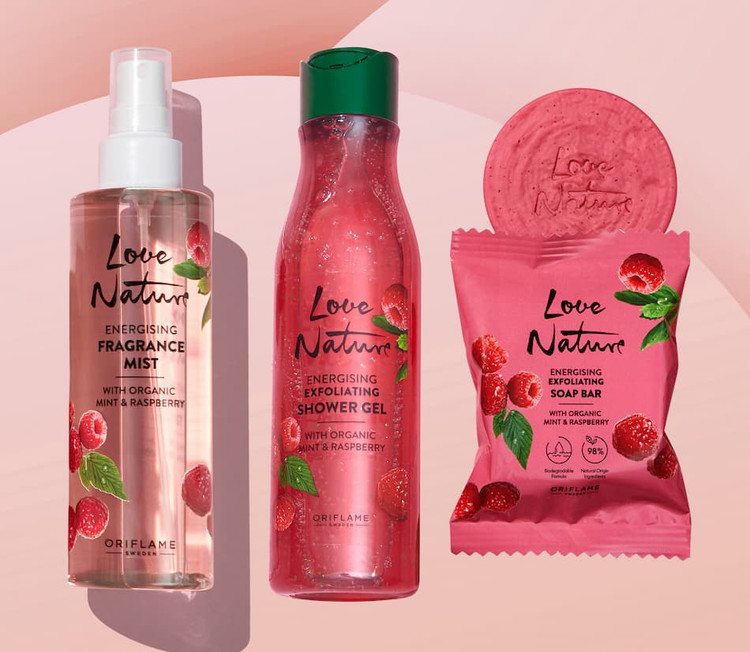 صابون لایه بردار انرژی بخش پوست حاوی نعنا و تمشک ارگانیک سری لاو نیچر