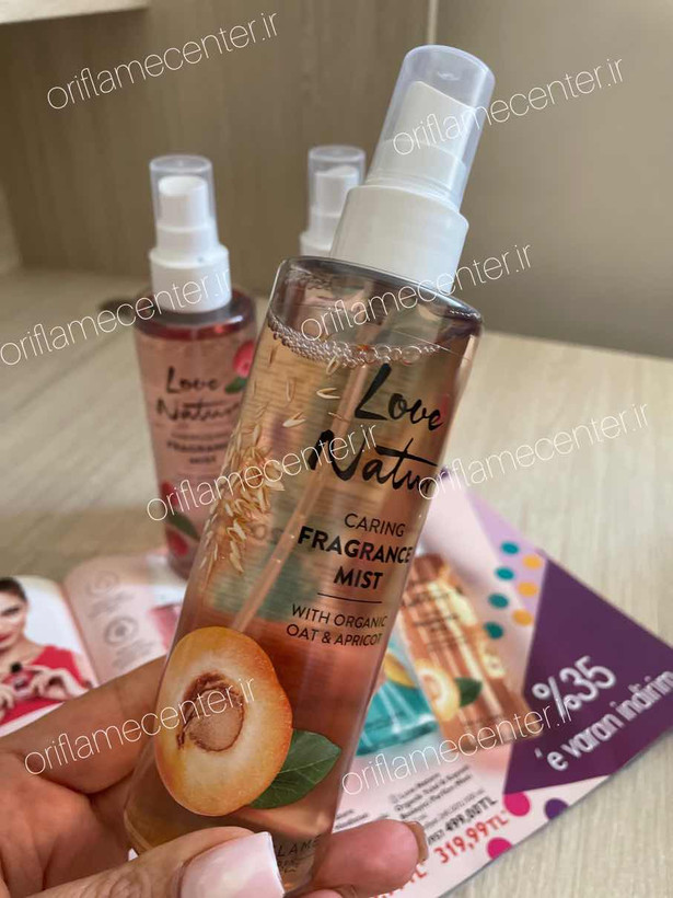 اسپری بدن معطر حاوی جو دوسر و زردآلو ارگانیک سری لاو نیچر _ 43957