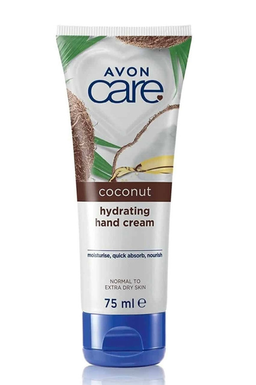 کرم دست مرطوب کننده و آبرسان نارگیل Avon.