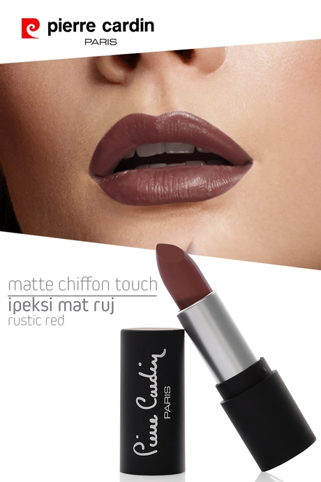 11197 _ Pierre Cardin Matte Chiffon Touch Lipstick - Rustic Red -186