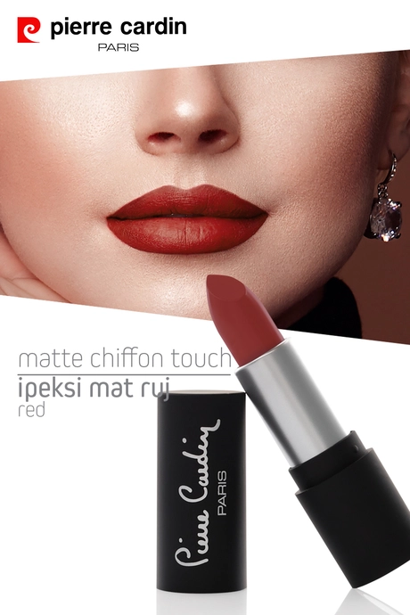 11202 _ Pierre Cardin Matte Chiffon Touch Lipstick - Red -191