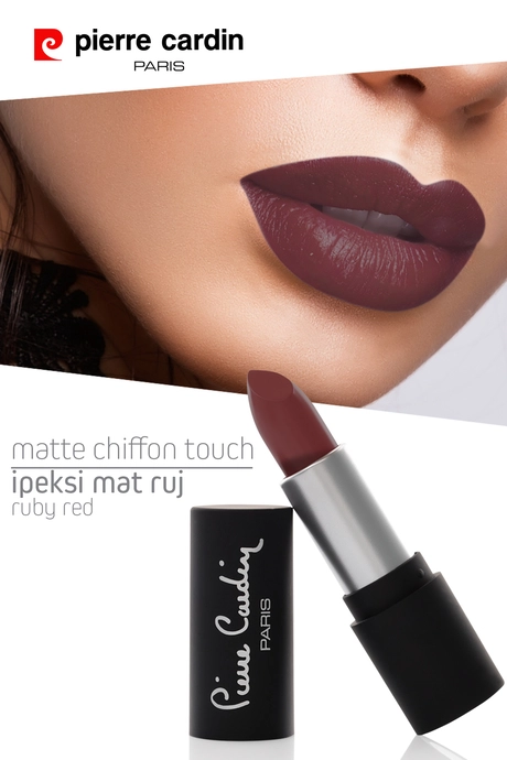 Pierre Cardin Matte Chiffon Touch Lipstick - Ruby Red -192_11203