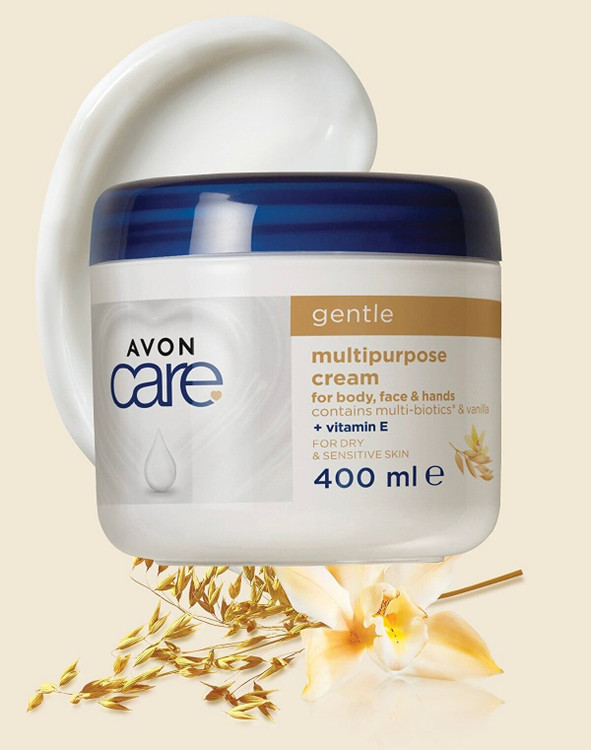 کرم مرطوب کننده و مولتی بیوتیک چند منظوره دست ، بدن و صورت وانیل اورجینال Avon (۴۰۰میل)