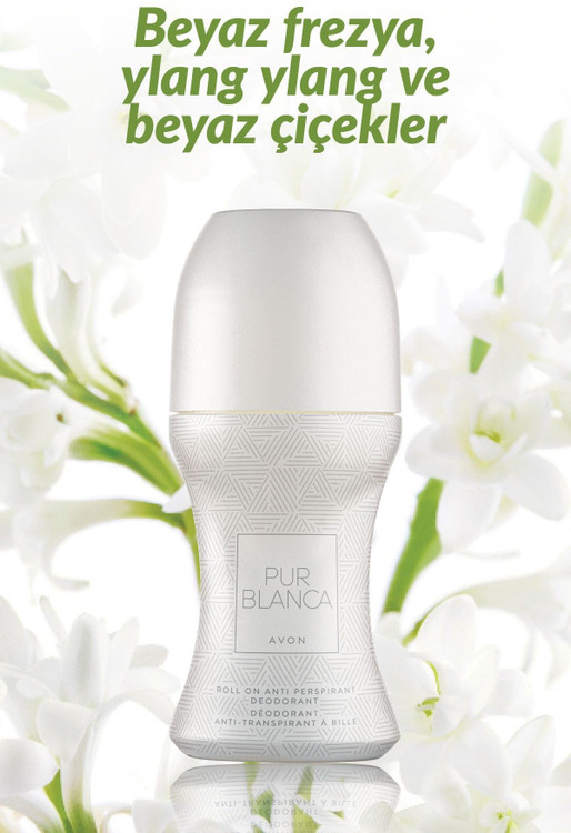 مام رول ضد تعریق و دئودورانت زنانه Avon Pur Blanca آوون 50 میل