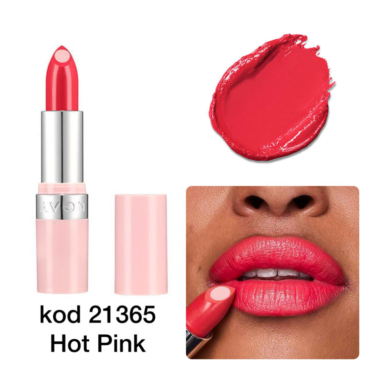 رژ لب درخشان هیدراماتیک آون AVON. صورتی گرم