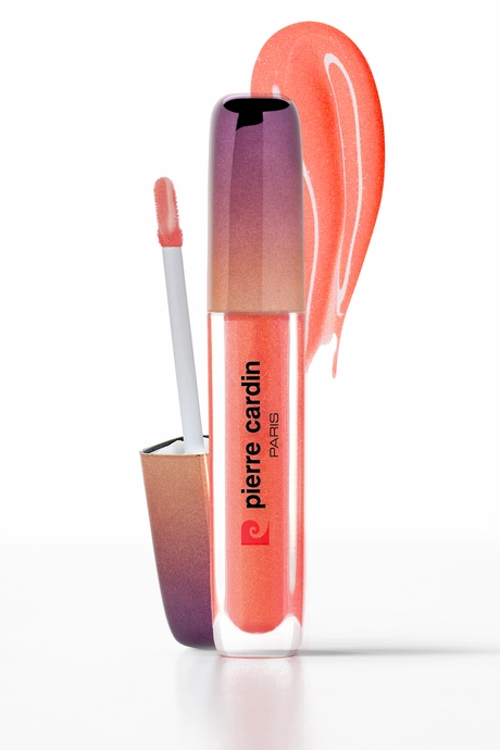 لیپ گلاس رنگی هولوگرامی و شاین دار پیر کاردین _ ۱۱۳۰۸ مرجانی