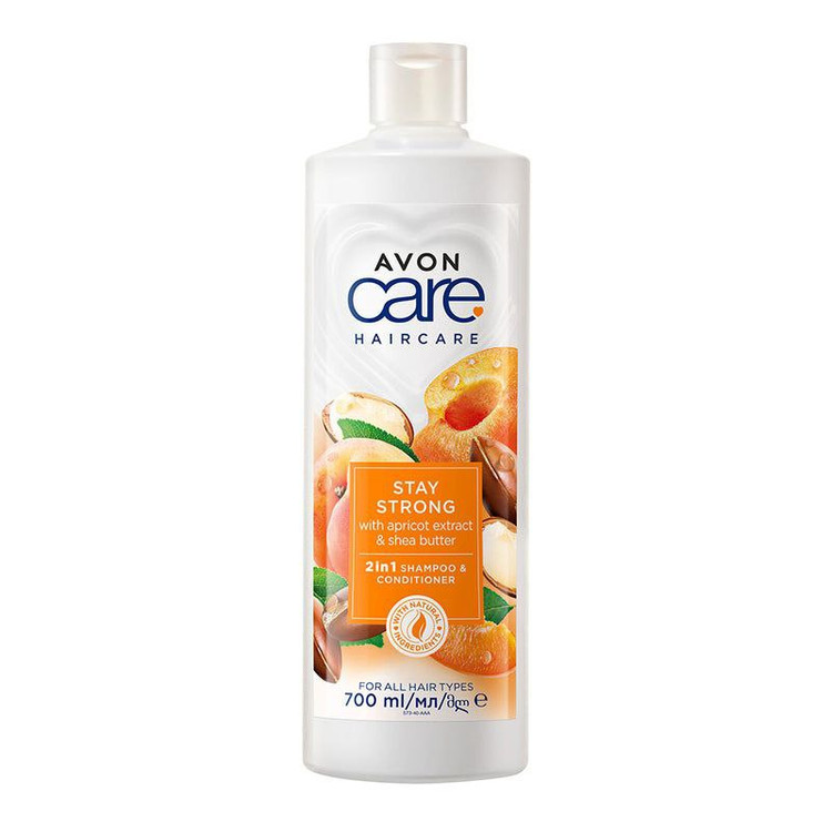 شامپو و نرم کننده ۲در۱ عصاره زردآلو و کره شی اورجینال برندAvon_