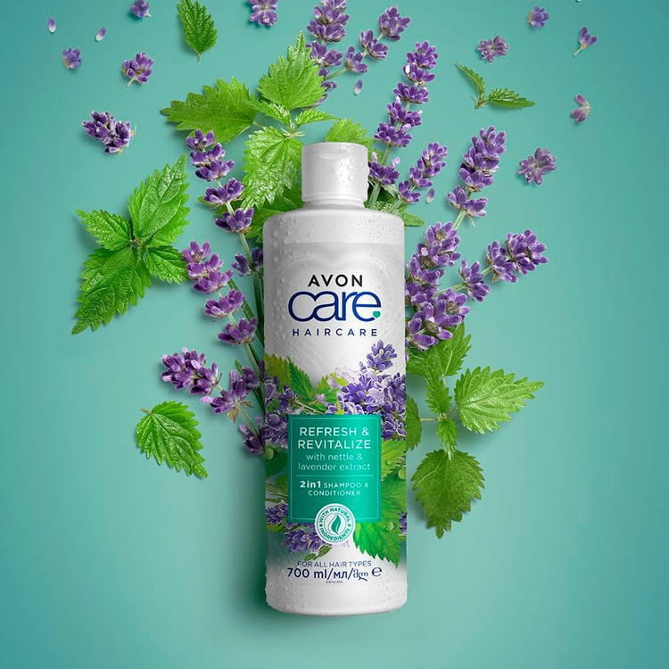شامپو و نرم کننده 2 در1طراوت بخش گزنه و استخدوس اورجینال برند Avon