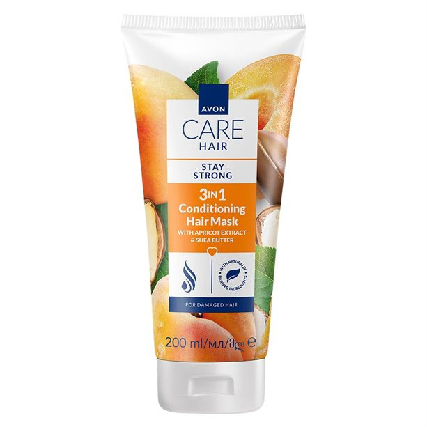 ماسک مو ۳در۱ مخصوص موهای شکننده و آسیب دیده حاوی روغن زردآلو اورحینال آونAVON_۲۰۰میل