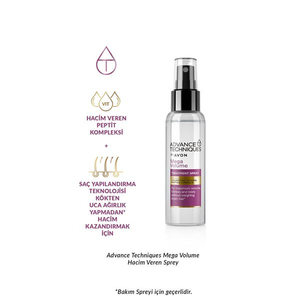 اسپری حجم دهنده و صاف کننده مو ادونس تکنیک آونAVON _. ۱۰۰میل