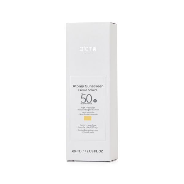 ضد آفتاب اتمی +Spf50 ( با رنگ طبیعی) درمانی - ضدلک و تیره گی پوست _ ۶۰میل