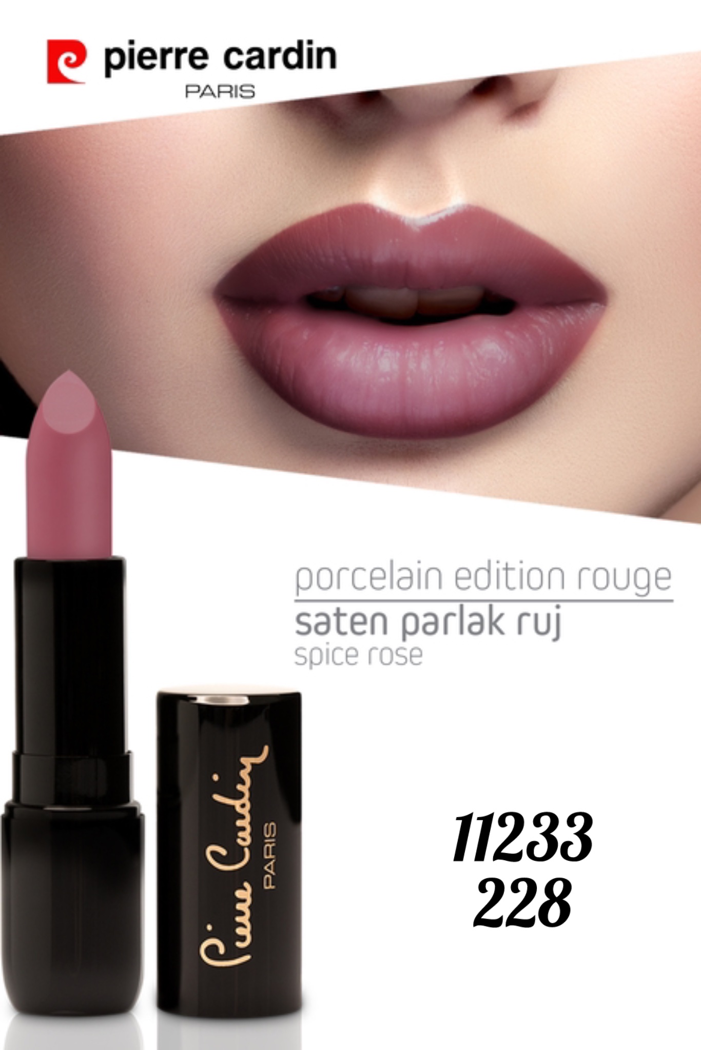 Spice Rose  _ 11233 _ 228 رژلب خامه ای پرسلان اورحینال پیرکاردین