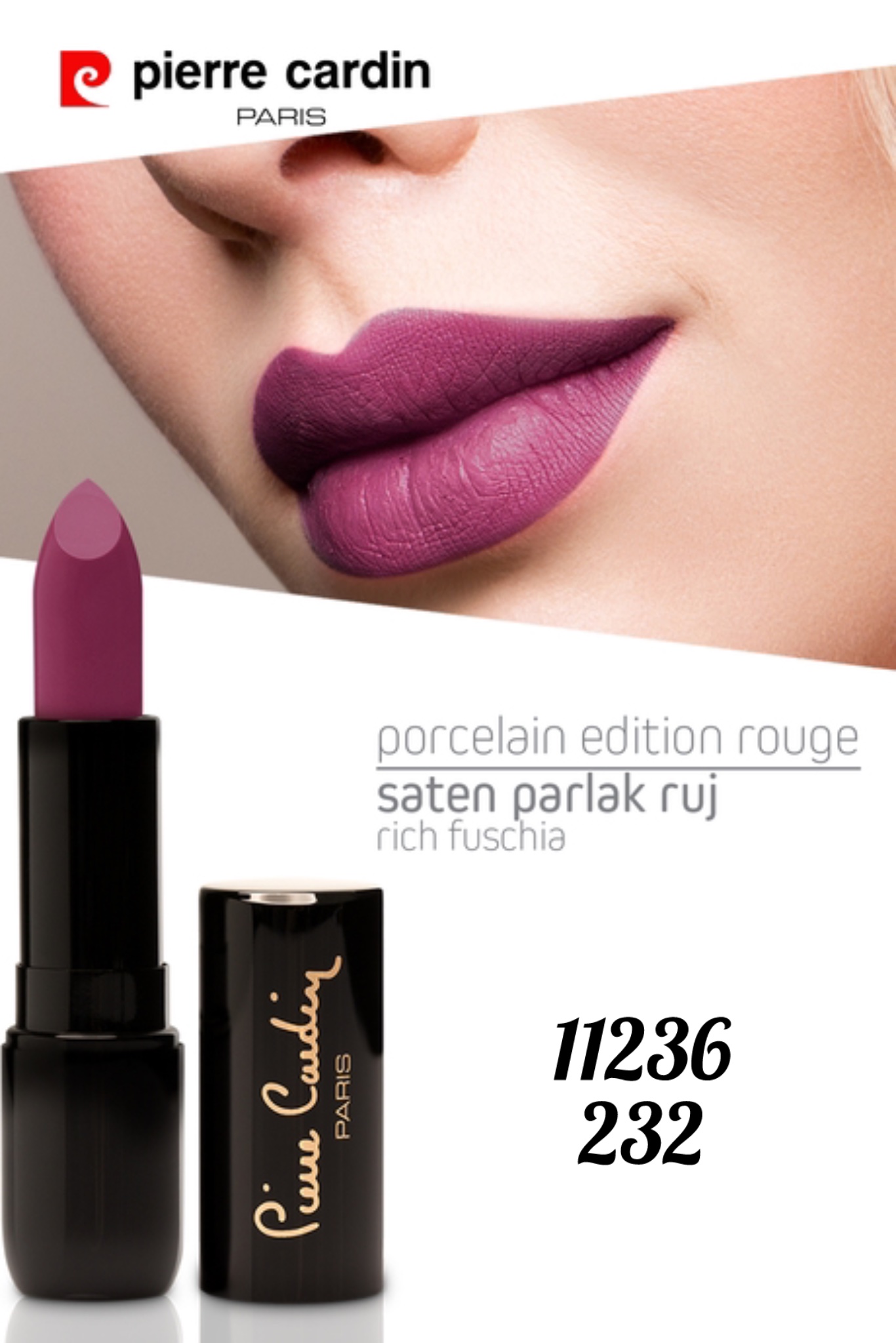 Rich Fuschia  _ 11236 _ 232 رژلب خامه ای پرسلان اورحینال پیرکاردین