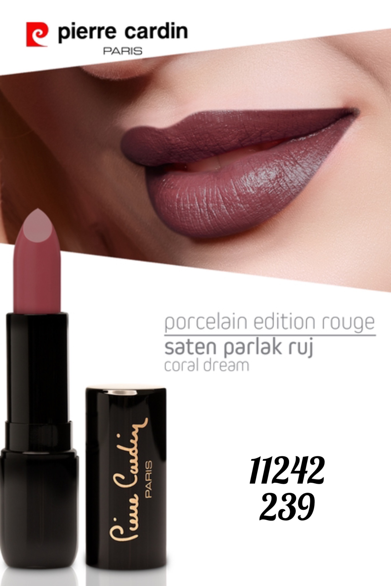 Coral Dream _11242 _ 239 رژلب خامه ای پرسلان اورحینال پیرکاردین