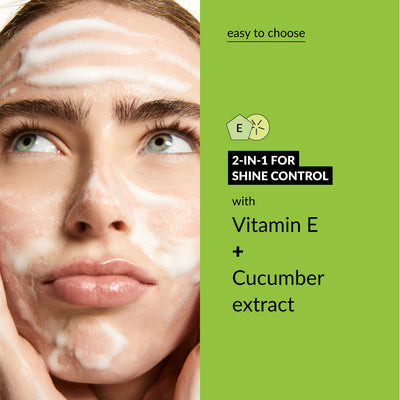 فوم شستشو و تونر پاککننده ۲در۱ و کنترل چربی اورجینال آون با ویتامین E و عصاره خیار