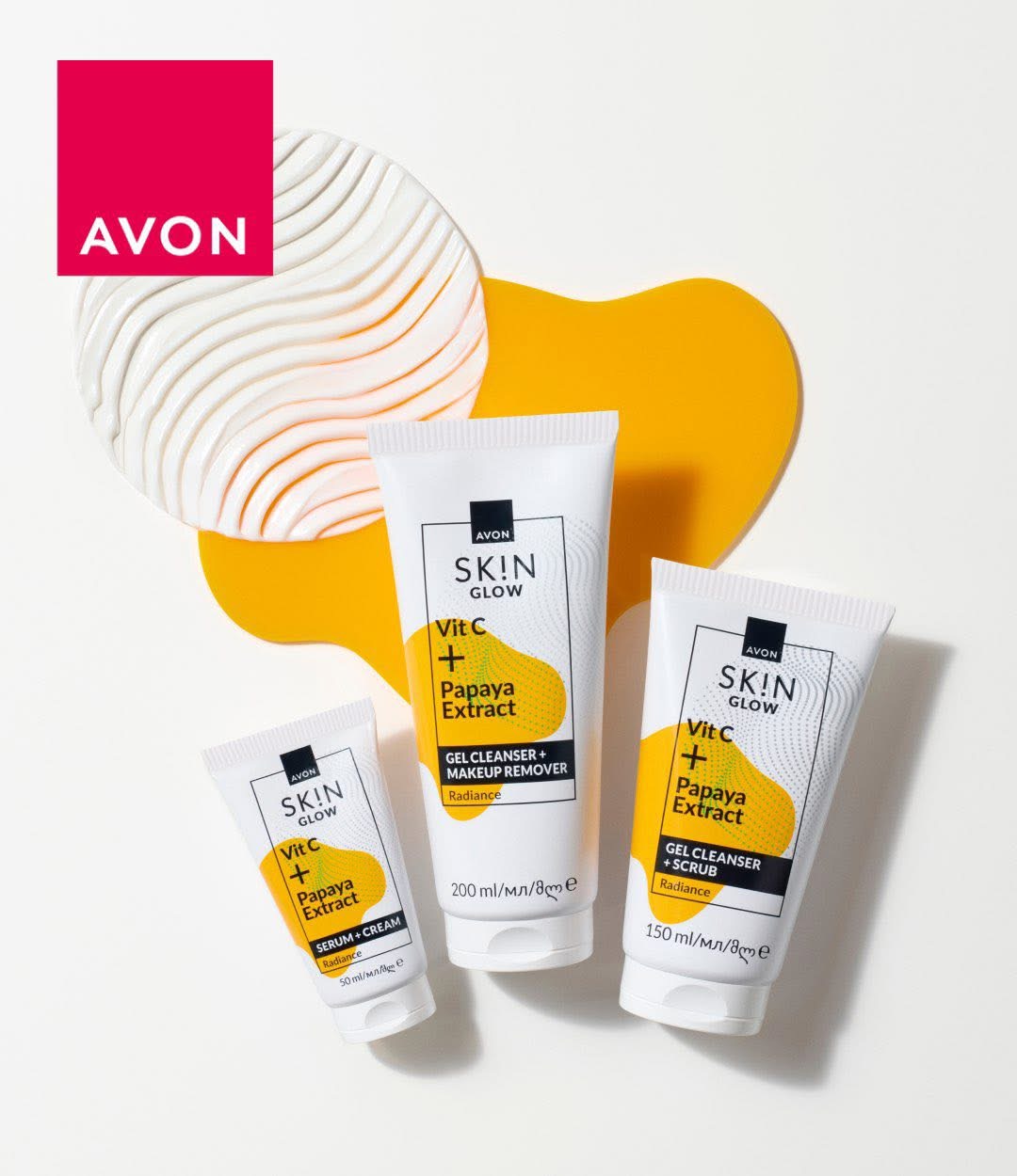 ژل پاک‌کننده واسکراب  اورجینال آون با ویتامین C + عصاره پاپایا AVON _ ۱۵۰میل