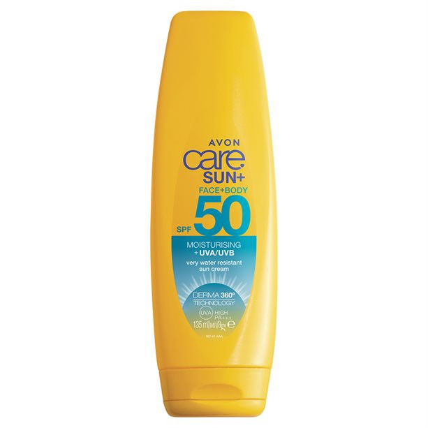 کرم ضد آفتاب و مرطوب کننده صورت و بدن آون Avon مدل +Care Sun با spf50