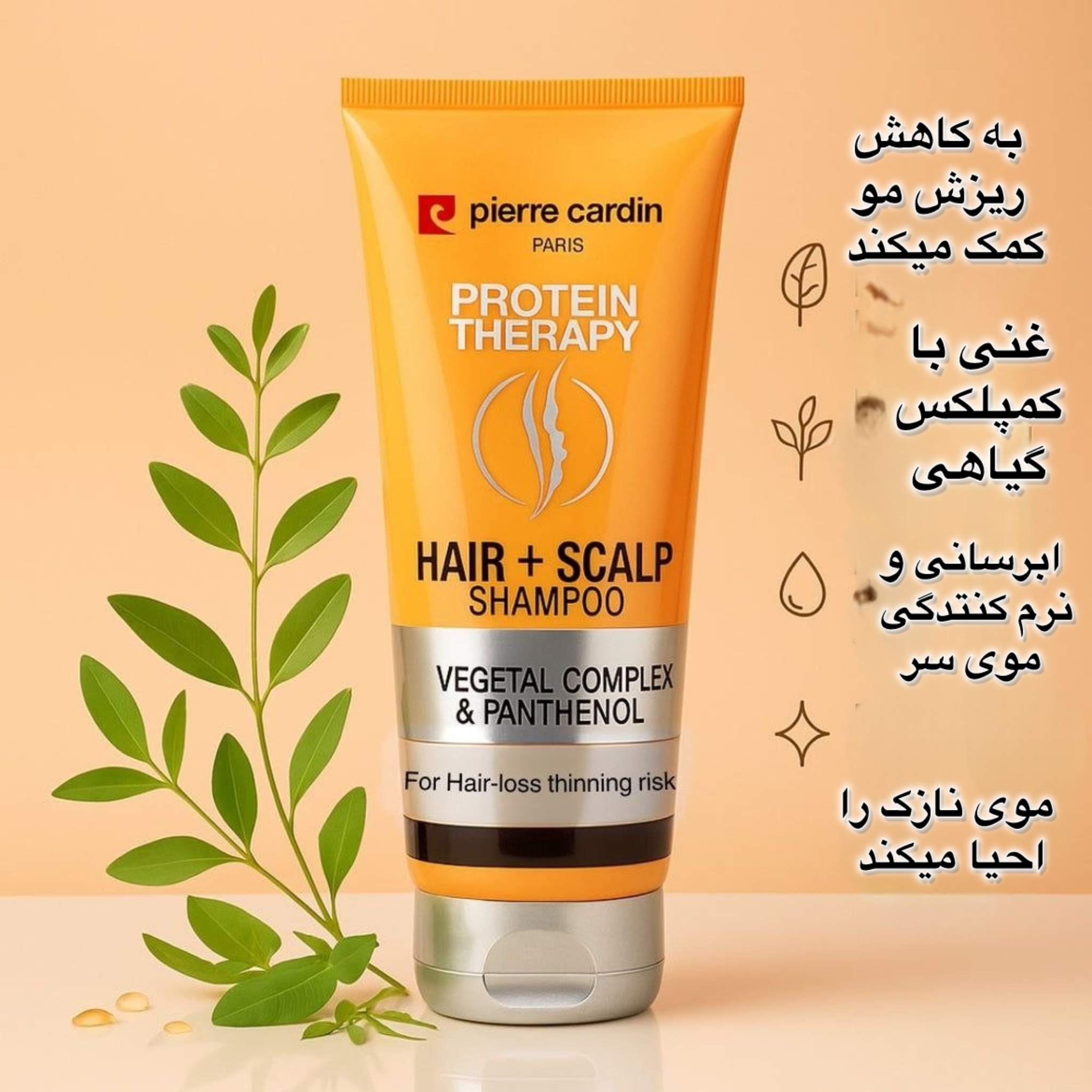 شامپوی ضدریزش پروتئین درمانی اورجینال پیرکاردین در برابر ریزش مو _ 250ml