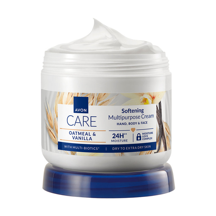 کرم مرطوب کننده و مولتی بیوتیک چند منظوره دست ، بدن و صورت وانیل اورجینال Avon (۴۰۰میل)