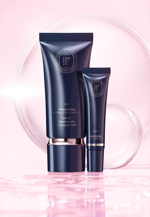 کرم پودرمرطوب کننده و مراقبتی ۵در۱ هیالورونیک هیدرا فابرلیک spf25 _ حجم ۳۰میل