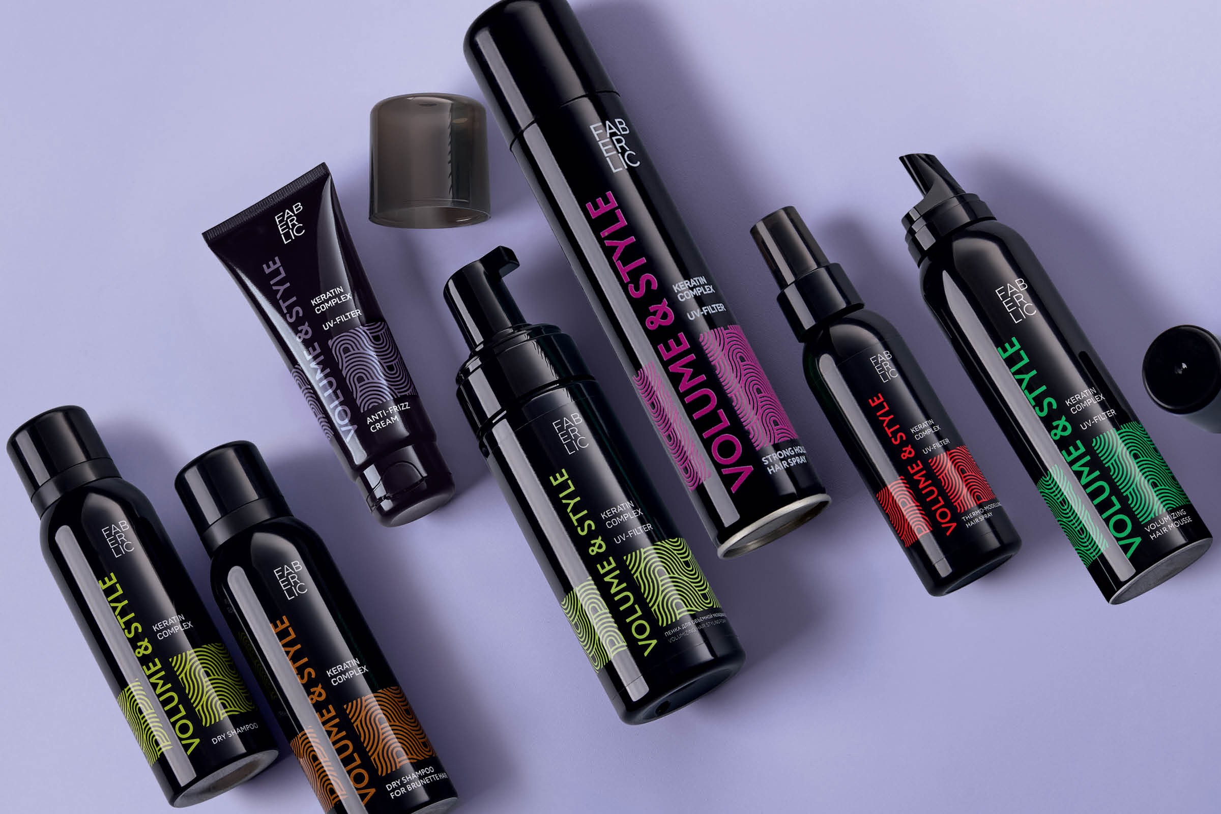 شامپو خشک کمپلکس کراتین حجم دهنده و حالت دهنده فابرلیک 2702 _ 125میل مدلVolume & Style