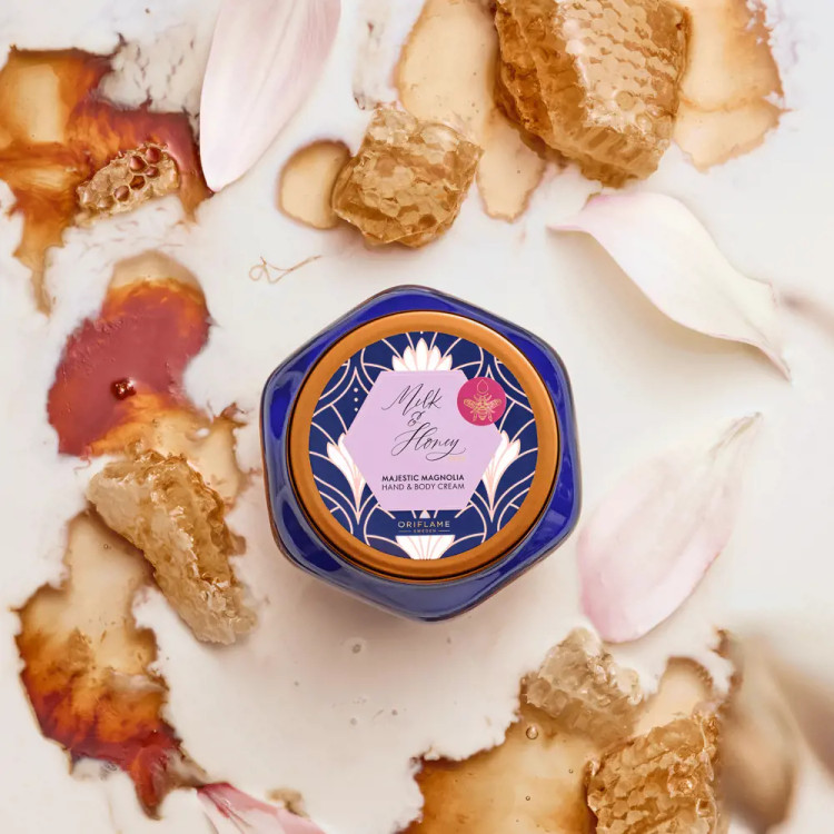 کرم کاسه ای دست و بدن شیر و عسل با رایحه لوکس مگنولیا 47536 _ 250میل