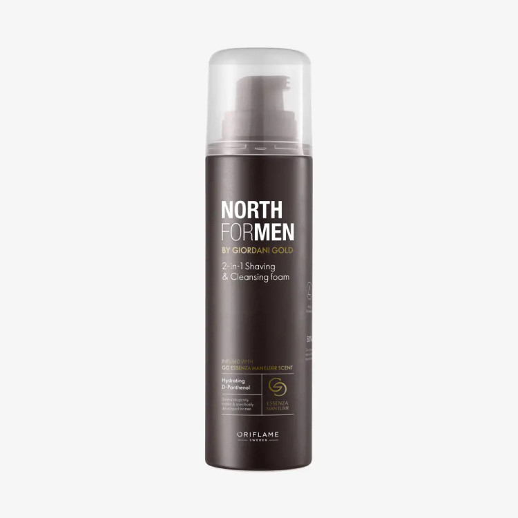 فوم اصلاح و پاککننده ۲ در ۱ نورث فور من با رایحه عطر جوردانی گلد اسنزا من 47270 _ 200میل
