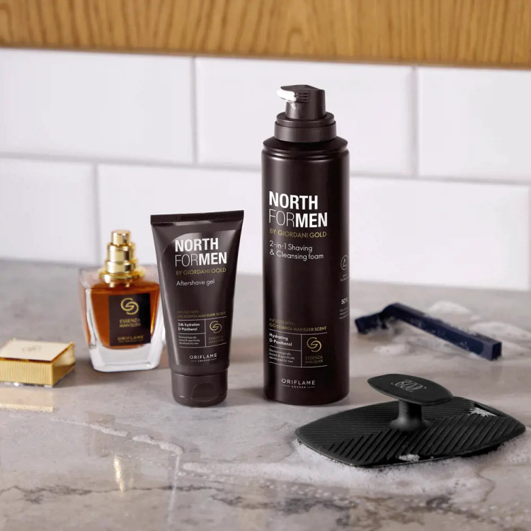 فوم اصلاح و پاککننده ۲ در ۱ نورث فور من با رایحه عطر جوردانی گلد اسنزا من 47270 _ 200میل