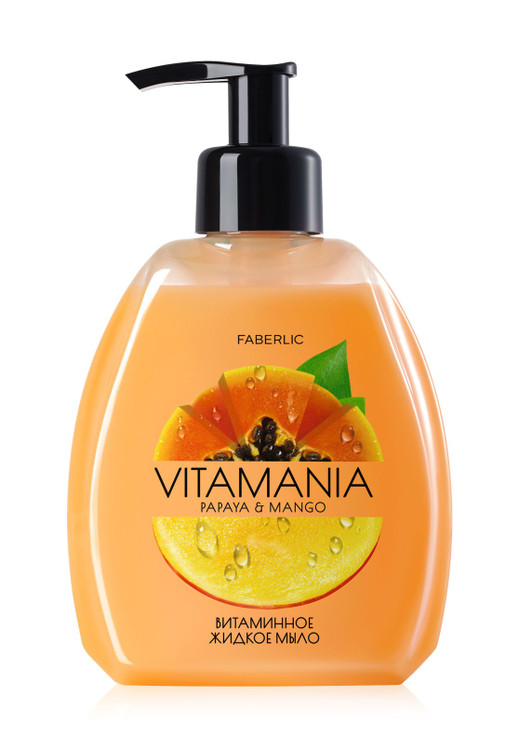 مایع صابون ویتامینه فابرلیک با رایحه ی انبه و پاپایا 3382 _ 300میل