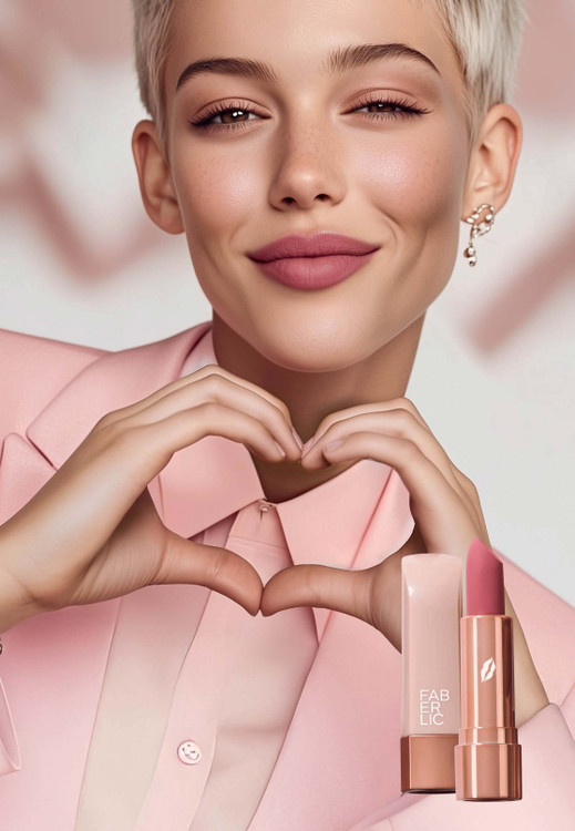 رژلب پودری نرم و نود فابرلیک مدل گلیم تیم _ 3/5گرم