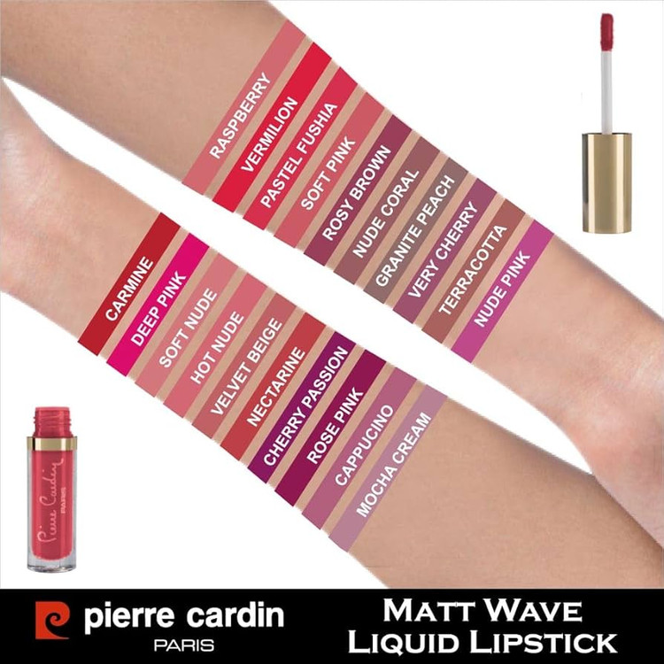 رژلب مایع Wave با جلوه مات و مخملی پیرکاردین _5میل