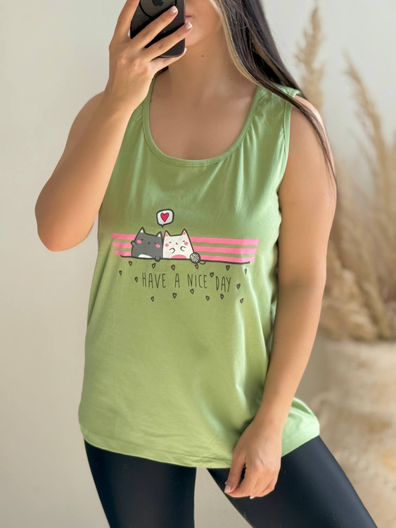 تاپ زنانه نخ پنبه قواره دار فری سایز (38_48)