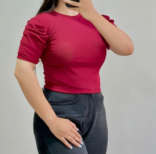 بلوز زنانه آستین پیله دار فری سایز (36 _ 44)