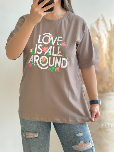 تیشرت زنانه قواره دار(باکسی) فری سایز38_48