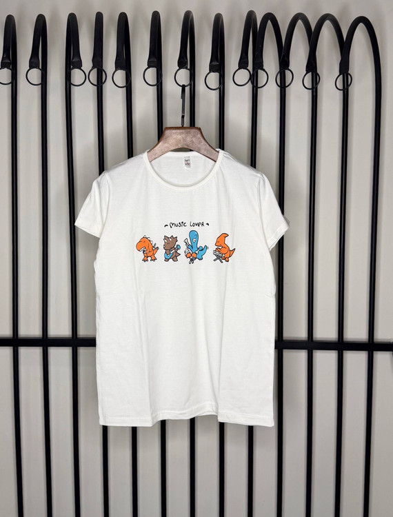 تیشرت زنانه نرمال پنبه فری سایز (۳۸_۴۴)