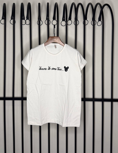 تیشرت زنانه نرمال نخ پنبه فری سایز (۳۸_۴۴