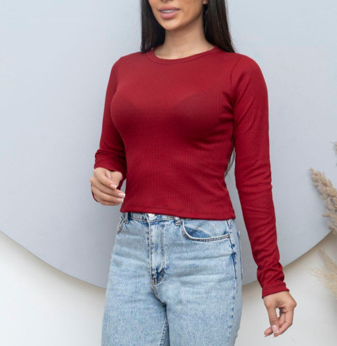 بلوز یقه گرد ساده زتانه فری سایز 36_44