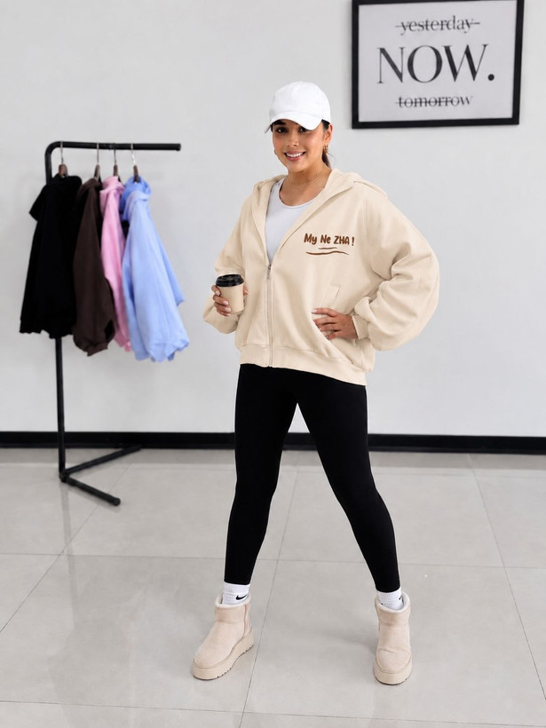سویشرت زنانه کلاهدار خفنMY NEZHA ( لش )