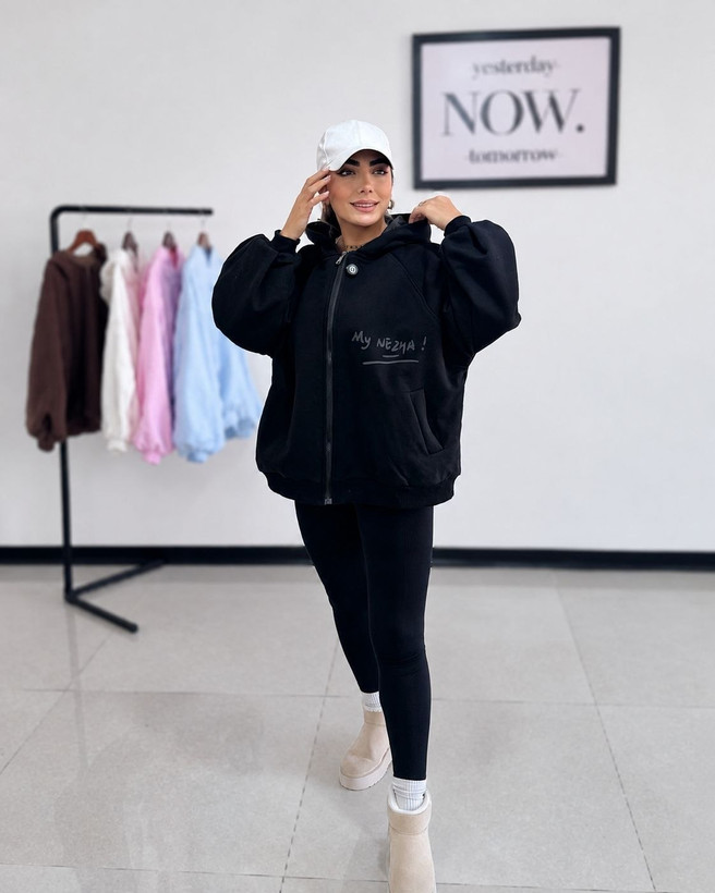 سویشرت زنانه کلاهدار خفنMY NEZHA ( لش )