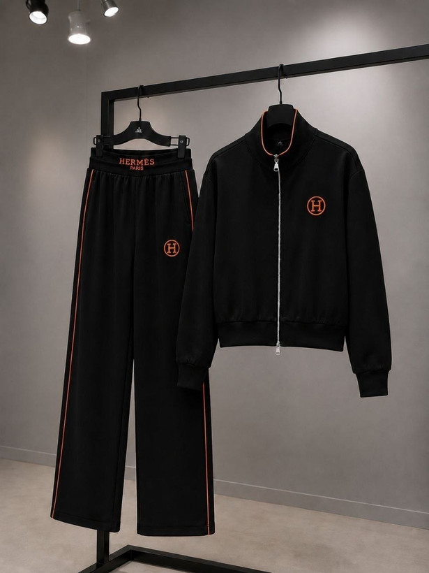 ست زنانه مغزی دوزی هرمس فول بگ hermes ( فری سایز تا ۴۴ )